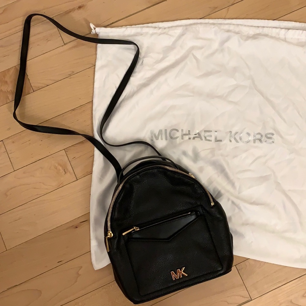 Michael Kors small convertible leather backpack